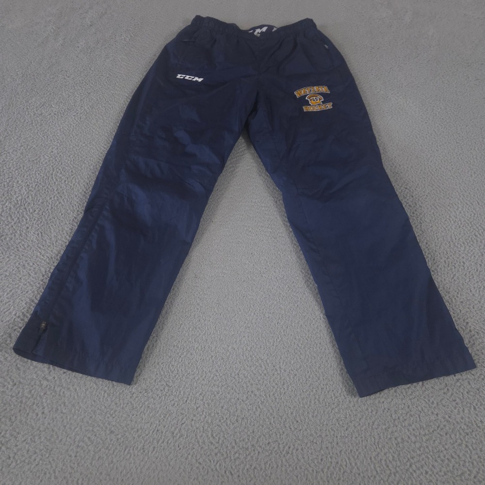 CCM Pants Mens Medium Navy Blue Tactical Cool Wayzata Hockey Straight Leg Warmup